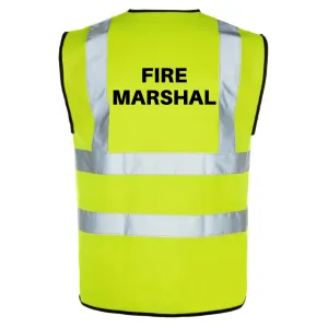 *00% satisfaction guarantee - MARSHAL Waistcoat FIRE Printed Shipping guarantee Hi-Viz