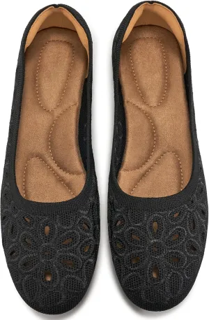 Ablanczoom Ballet Flats Shoes for Women: Round Toe Slip on Summer Comfortable Dress Shoes for Work Casual Wedding