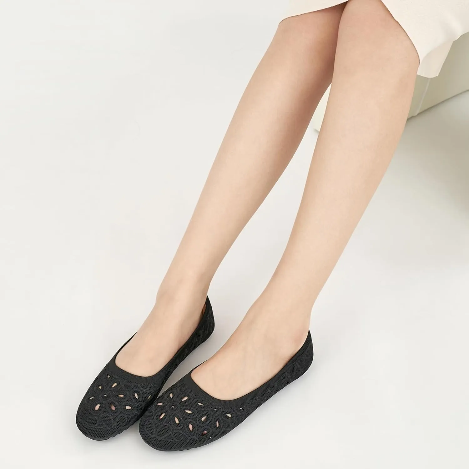Ablanczoom Ballet Flats Shoes for Women: Round Toe Slip on Summer Comfortable Dress Shoes for Work Casual Wedding