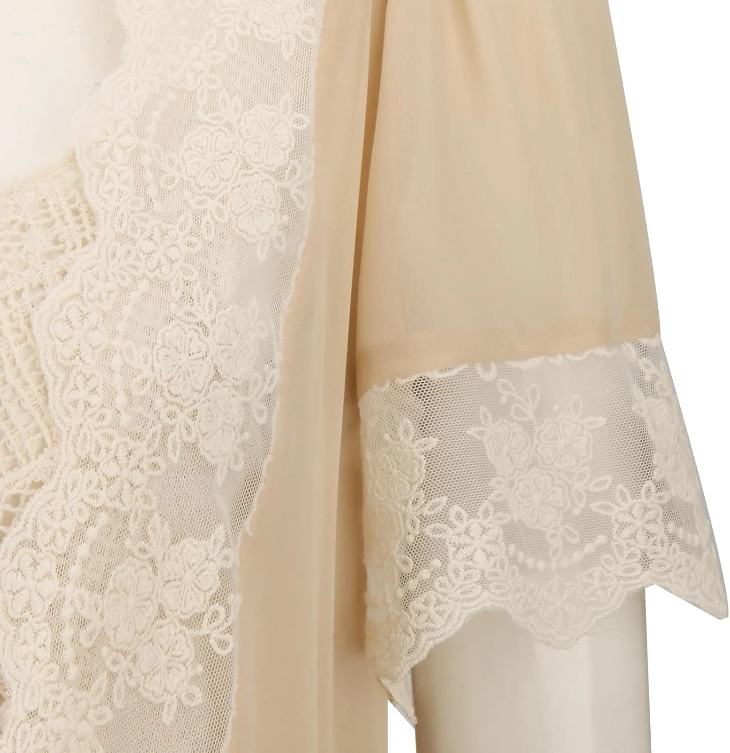 Adult Women Daisy Lace Bohemian Cardigan Summer Floral Fringe Ruffle Short Sleeve Kimono Crochet Sheer Shrug Crop Top