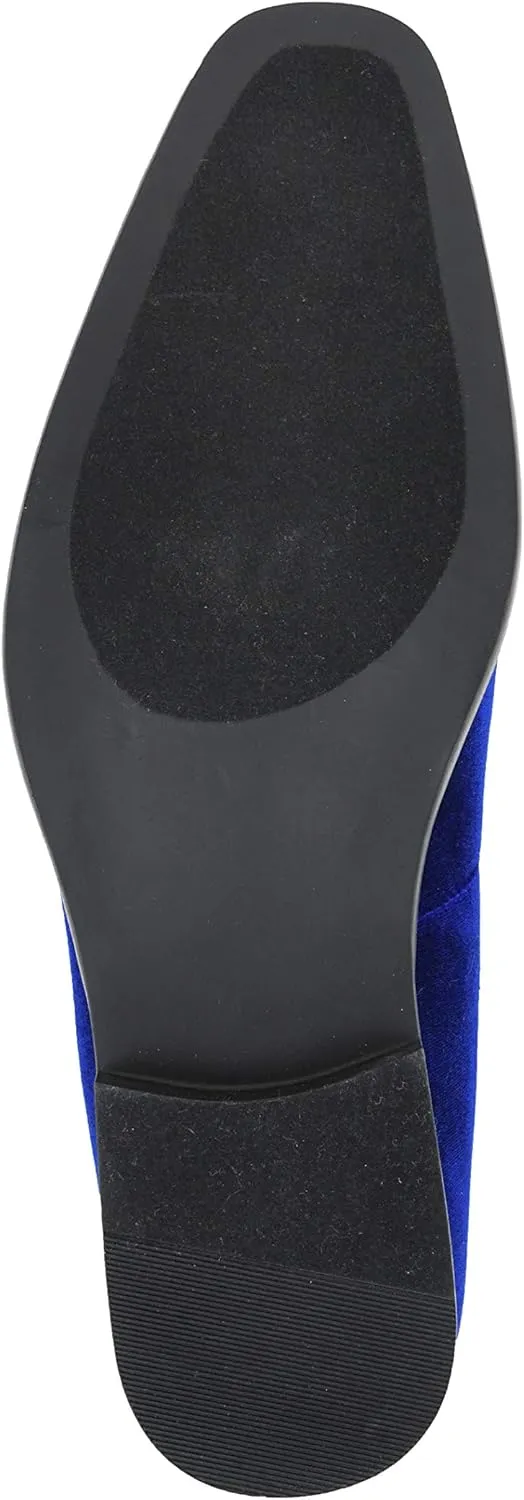 Amali Aller, Mens Casual Shoes - Loafers Men Slip on Shoes - Man Made Velvet Men's Slippers with Metal and Knitted Buckle - Mens Tuxedo Shoes
