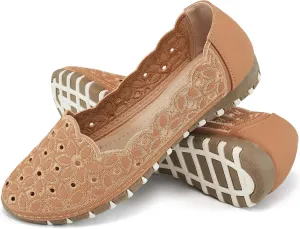 Aomigoct Shoes for Women Ballet Flats: Closed Toe Dress Flats Comfortbale Slip On Pointed Shoes Women Casual Ballets