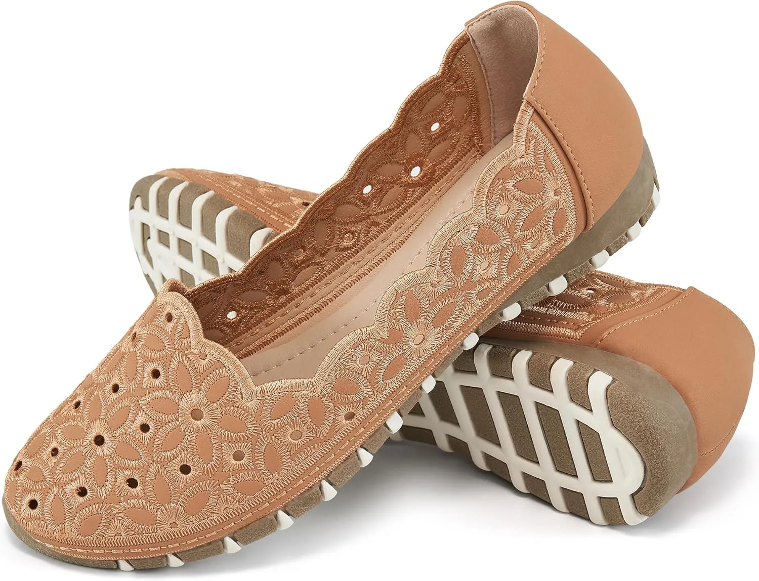Aomigoct Shoes for Women Ballet Flats: Closed Toe Dress Flats Comfortbale Slip On Pointed Shoes Women Casual Ballets