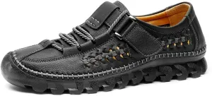 Asifn Men's Business Breathable Loafers Summer Casual Walking Sneakers Handmade Driving Office Shoes