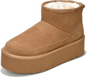 ATHMILE Boots for Women Suede Platform Boot Winter Ankle Snow Womens Boots Classic Ultra Mini Comfortable Outdoor