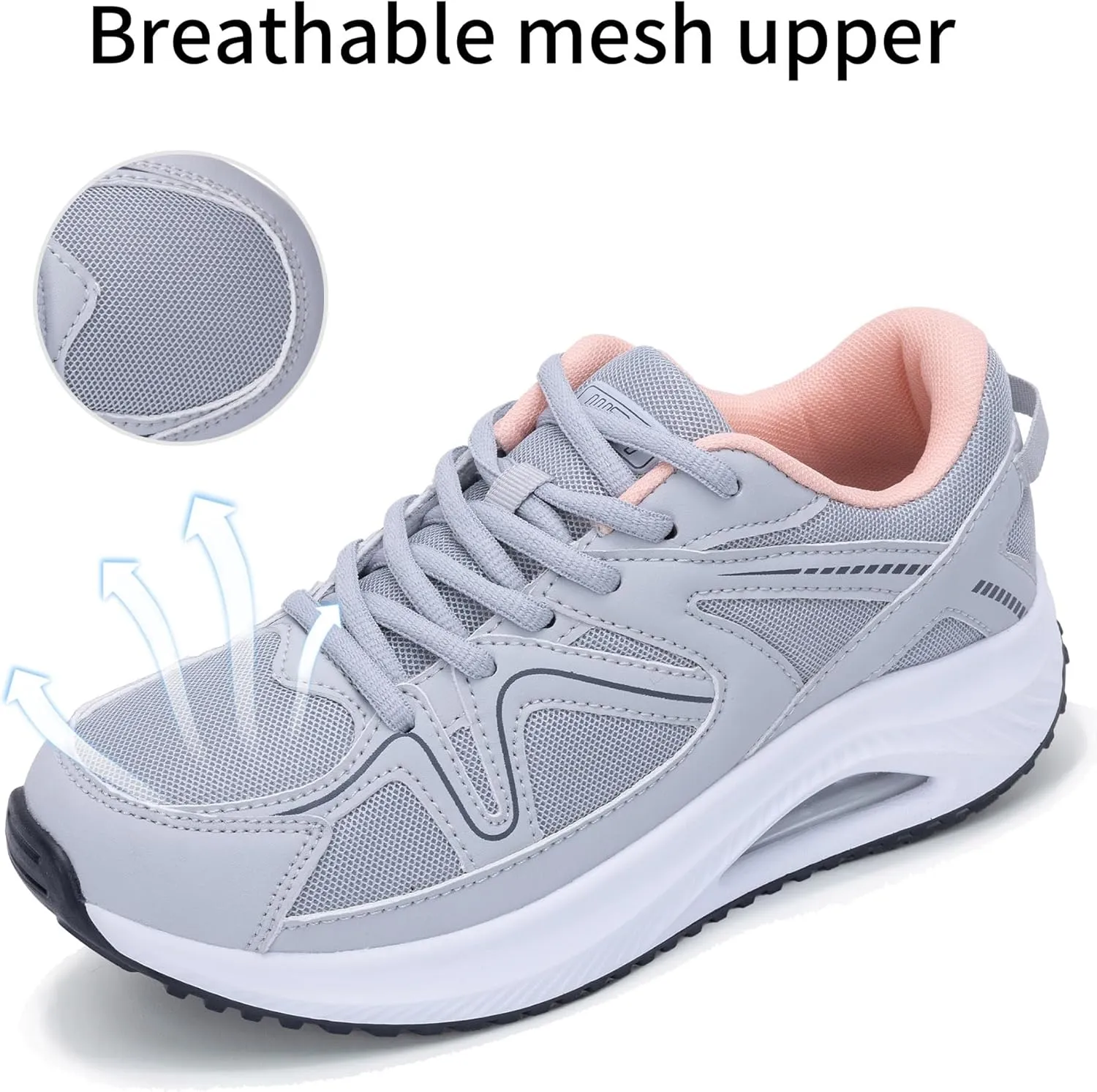 Autper Womens Walking Shoes Arch Support Orthotic Fashion Sneakers Air Tennis Shoes for Plantar Fasciitis Pain Relief US 6-11