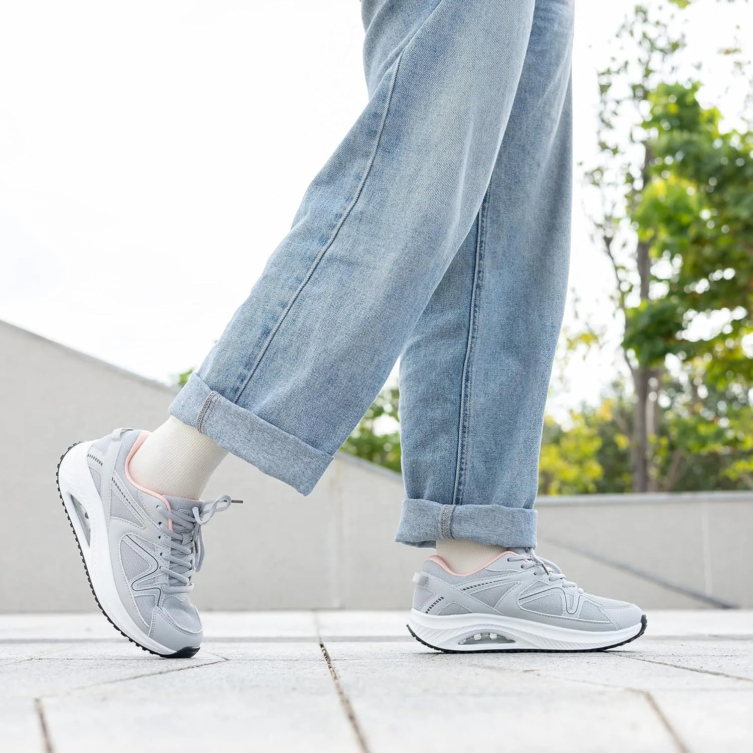 Autper Womens Walking Shoes Arch Support Orthotic Fashion Sneakers Air Tennis Shoes for Plantar Fasciitis Pain Relief US 6-11