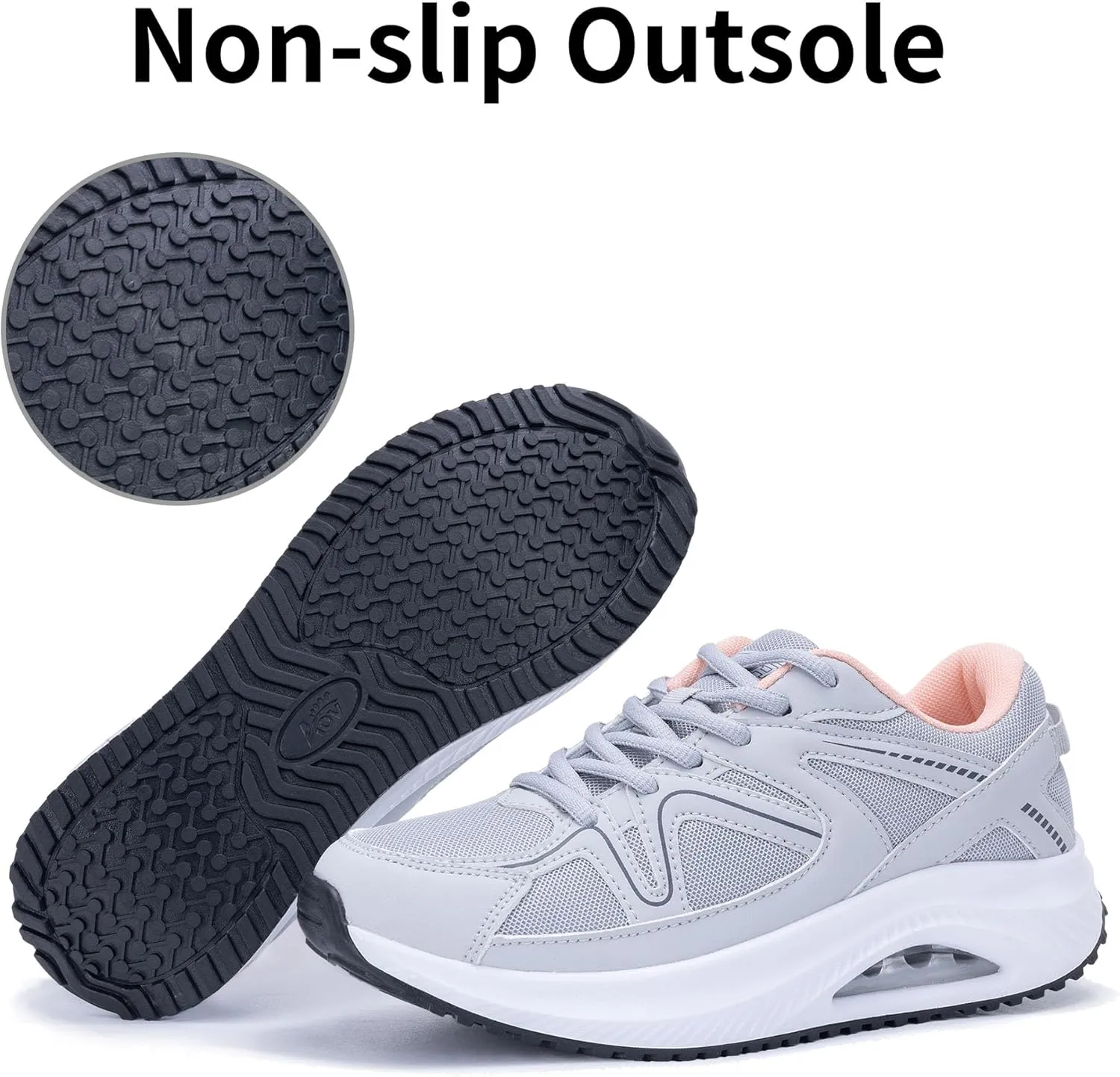 Autper Womens Walking Shoes Arch Support Orthotic Fashion Sneakers Air Tennis Shoes for Plantar Fasciitis Pain Relief US 6-11