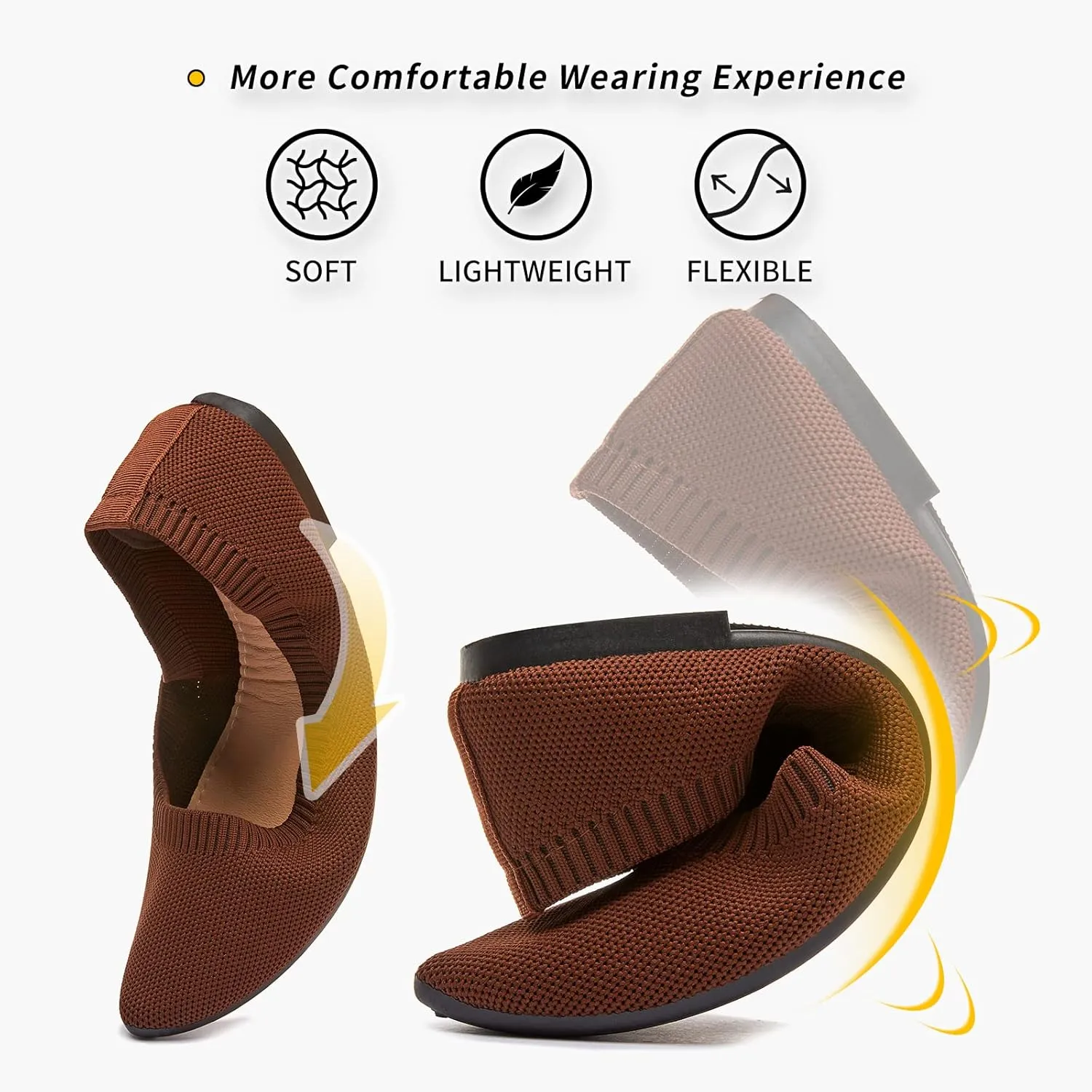 BABUDOG Women's Mesh Flats Shoes Pointed-Toe Dress Shoes Black Flats Shoes Comfortable Memory Foam Flats Shoes