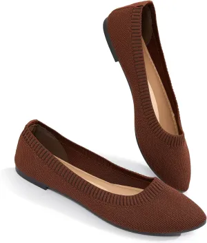 BABUDOG Women's Mesh Flats Shoes Pointed-Toe Dress Shoes Black Flats Shoes Comfortable Memory Foam Flats Shoes