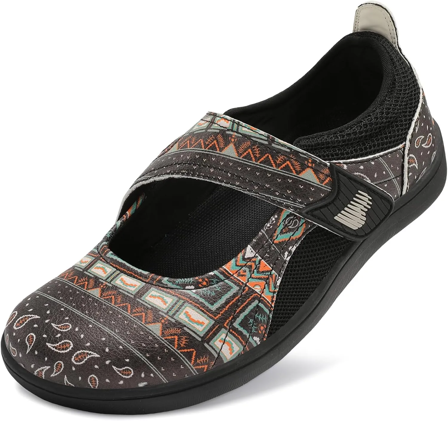 BARERUN Womens Walking Shoes Classic Mary Jane Flats Wide Toe Diabetic Shoes for Women Adjustable Breathable Lightweight Daily Barefoot Shoes
