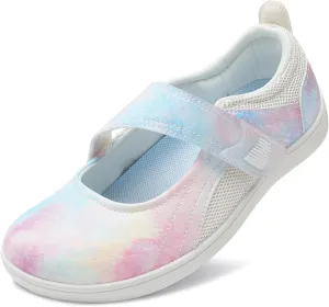 BARERUN Womens Walking Shoes Classic Mary Jane Flats Wide Toe Diabetic Shoes for Women Adjustable Breathable Lightweight Daily Barefoot Shoes