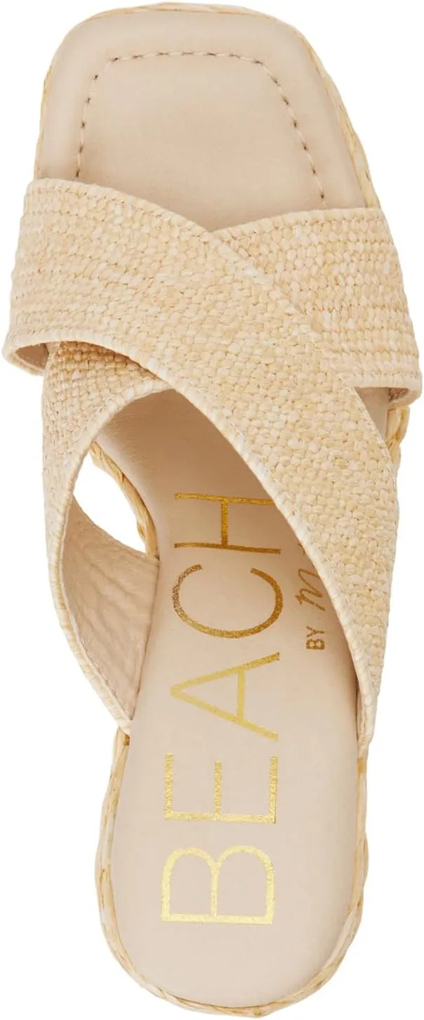 BEACH by Matisse Womens Caravan Block Platform Espadrille Casual Sandals Casual High Heel 3" & Up - Brown