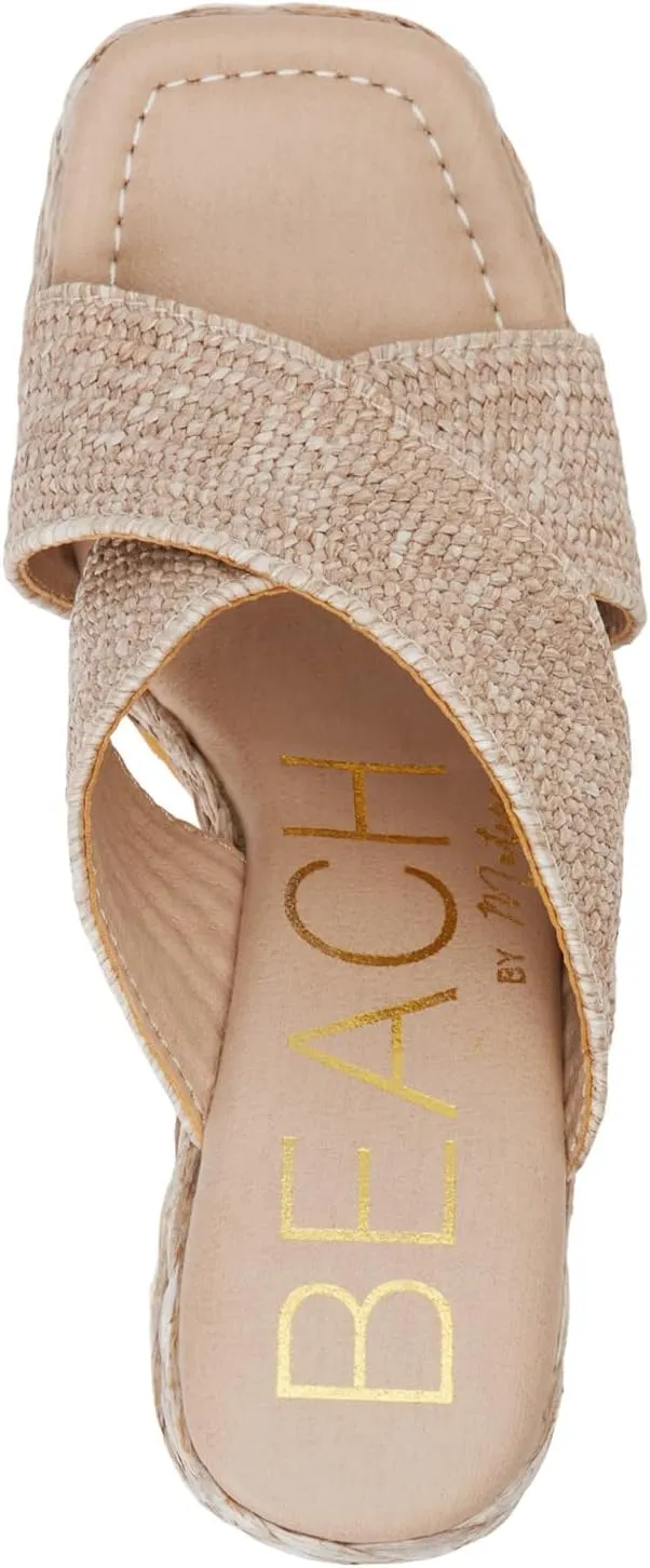 BEACH by Matisse Womens Caravan Block Platform Espadrille Casual Sandals Casual High Heel 3" & Up - Brown