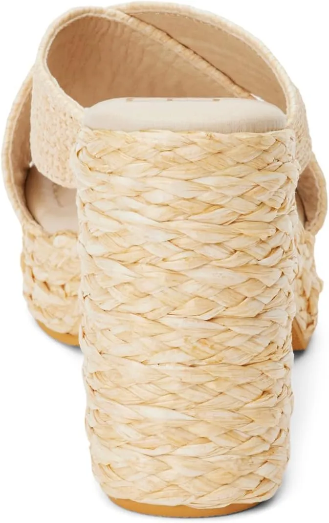 BEACH by Matisse Womens Caravan Block Platform Espadrille Casual Sandals Casual High Heel 3" & Up - Brown