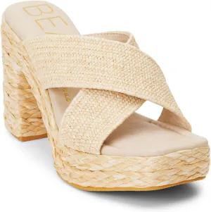 BEACH by Matisse Womens Caravan Block Platform Espadrille Casual Sandals Casual High Heel 3" & Up - Brown