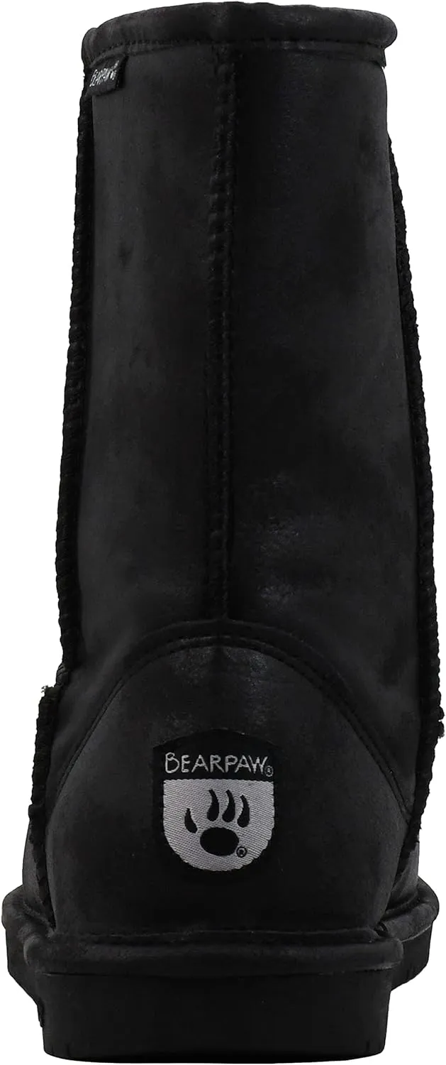 BEARPAW Emma Short Women's Classic Winter Slip On Boots, Lightweight Suede Boots, Multiple Colors