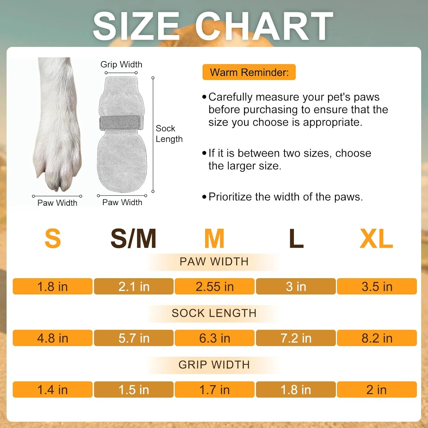 BEAUTYZOO Non Slip Dog Socks to Prevent Licking Paws, Dog Shoes Booties for Hardwood Floors Anti Slip-Thick Grip Works Even When Twisted-Paw Protector for Cold Pavement Small Medium Large Senior Dogs