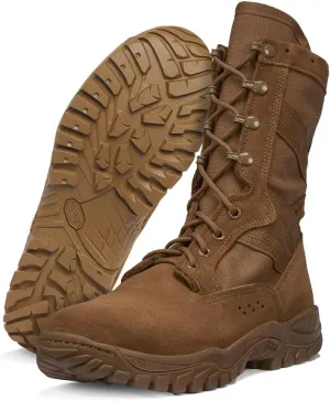 Belleville FC320 One Xero 8” Combat Boots for Women - Ultra-Lightweight Army/Air Force OCP ACU Coyote Brown Leather with Vibram Incisor Traction Outsole; Berry Compliant