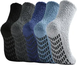 Bevigorio Non Slip Slipper Socks for Women Hospital Fuzzy Socks with Grips Cozy Grippy Winter Warm Gifts