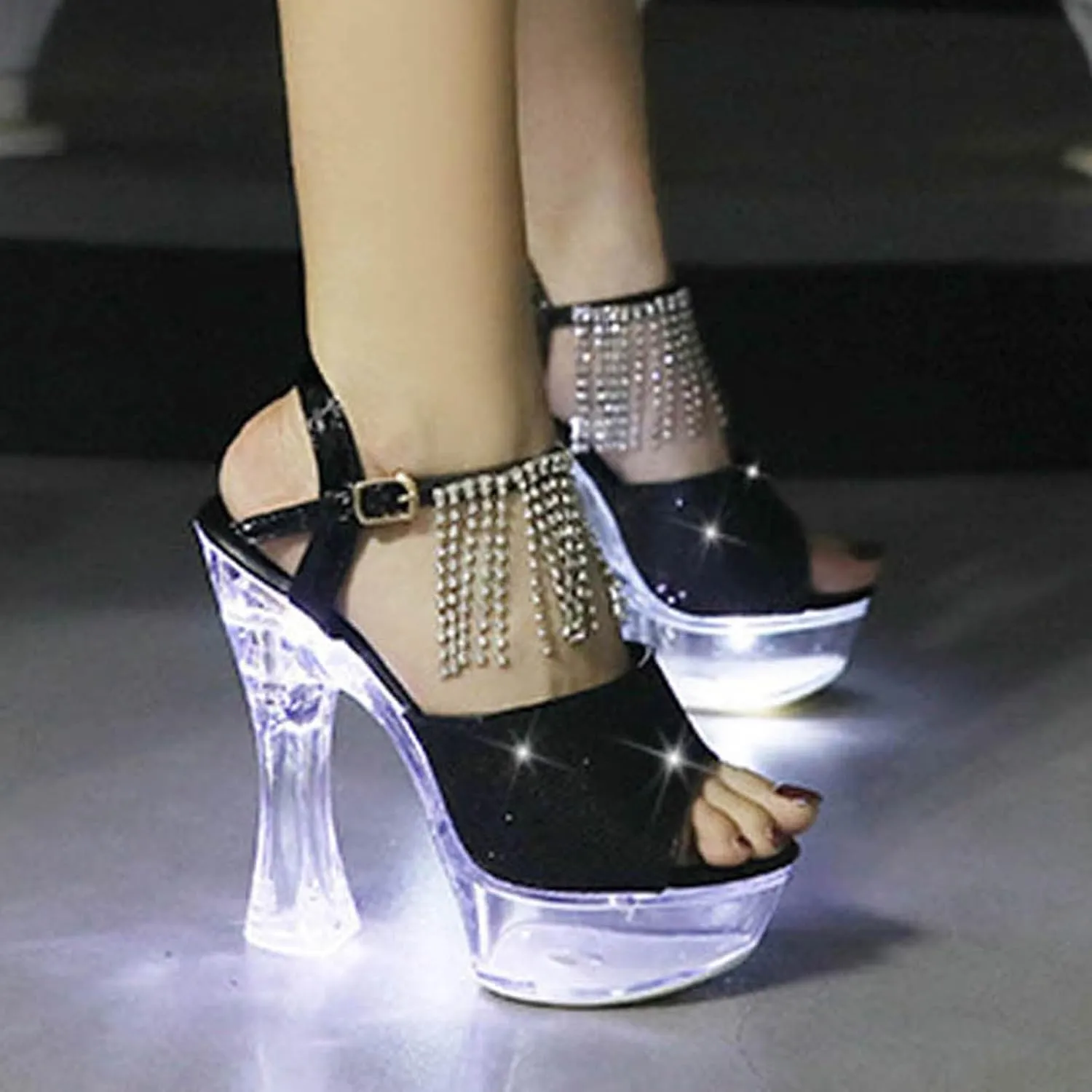 Block Heels For Women Sandals Women'S Chunky Heel Sandals High Heel Men Platform Party High Heels Plus Size Unisex Wedding Party Evening Prom Dance Dress Shoes