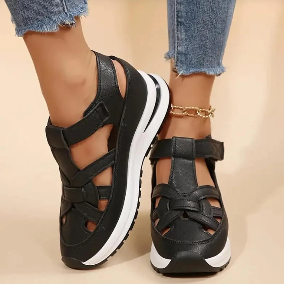 Bomre Shoes Women Sneakers, Aveta Orthopedic Sandals, Plus Size Hollow-Out Casual Sandals, Summer Casual Beach Shoes