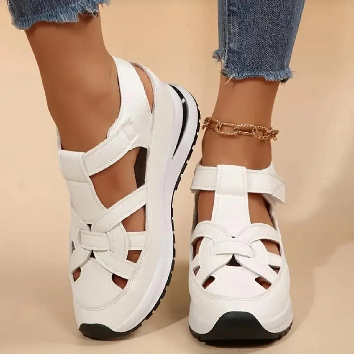 Bomre Shoes Women Sneakers, Aveta Orthopedic Sandals, Plus Size Hollow-Out Casual Sandals, Summer Casual Beach Shoes