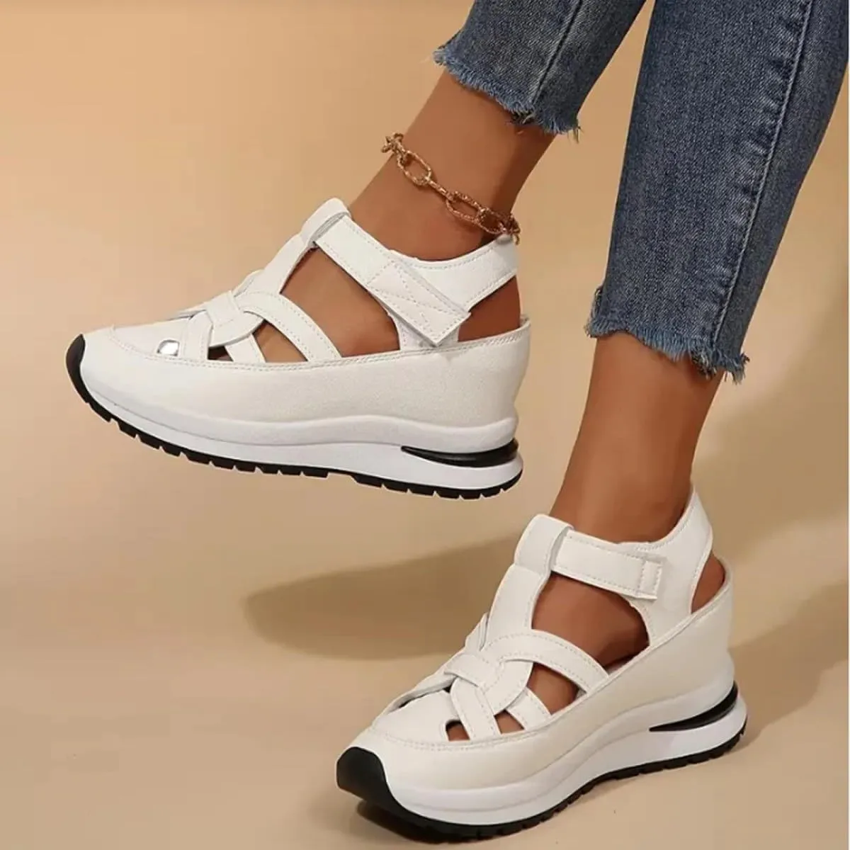 Bomre Shoes Women Sneakers, Aveta Orthopedic Sandals, Plus Size Hollow-Out Casual Sandals, Summer Casual Beach Shoes