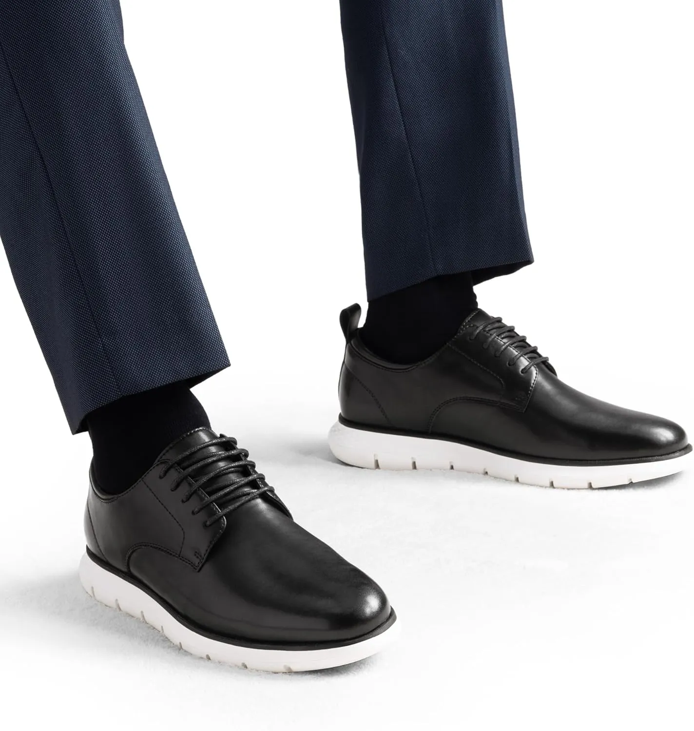 Bruno Marc Men's Casual Dress Sneakers Formal Business Shoes, Breathable Leather Upper Comfort Lightweight Cushioning Oxfords Crossflex NeatLite
