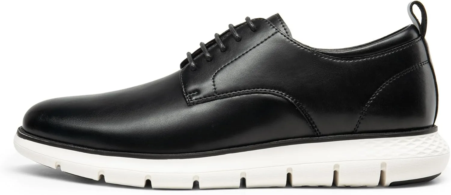 Bruno Marc Men's Casual Dress Sneakers Formal Business Shoes, Breathable Leather Upper Comfort Lightweight Cushioning Oxfords Crossflex NeatLite