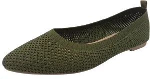 CasfelRen Women's Classic Ballet Flats, Pointed Toe Comfortable Dress Shoes Flats, Soft Knit Slip On Flats Shoes for Women