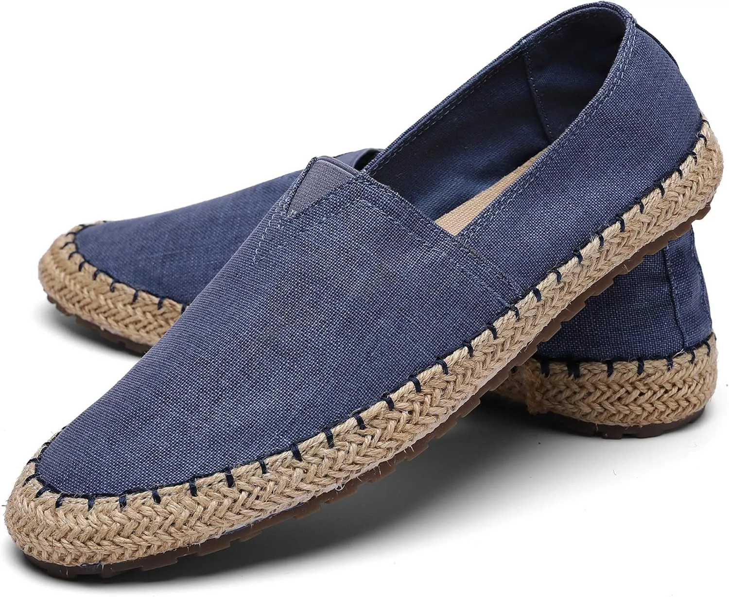 CASMAG Men's Fashion Casual Cloth Shoes Canvas Slip-on Loafers Espadrille Leisure Walking Sneakers Moccasins Boat Shoes