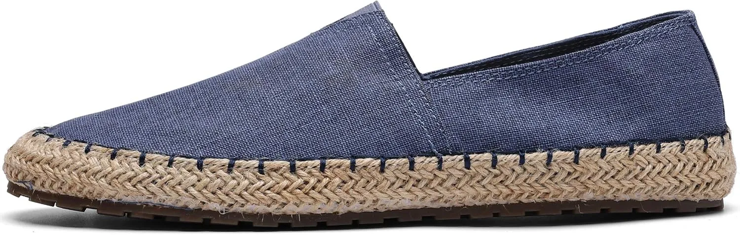 CASMAG Men's Fashion Casual Cloth Shoes Canvas Slip-on Loafers Espadrille Leisure Walking Sneakers Moccasins Boat Shoes