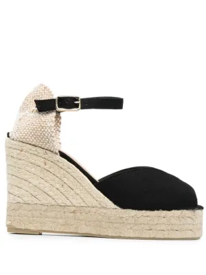 Castaner Chiara Black Wedge Espadrilles