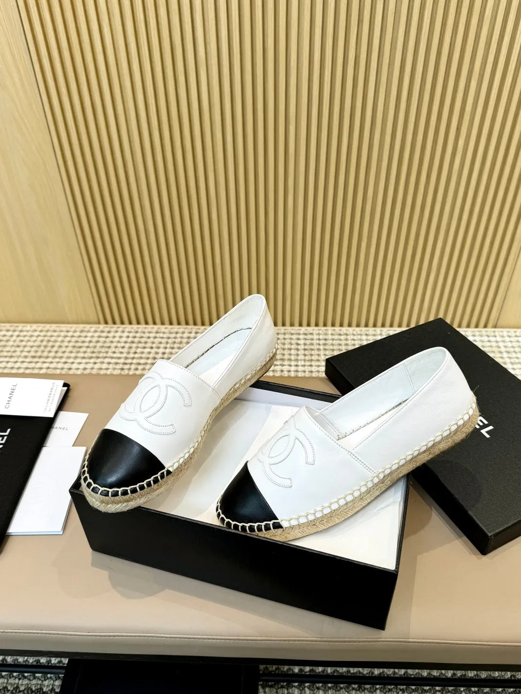 cc espadrilles white black caflskin