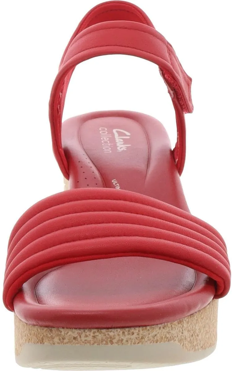 Clarks Womens Chelseah Gem Cork Leather Ankle Strap