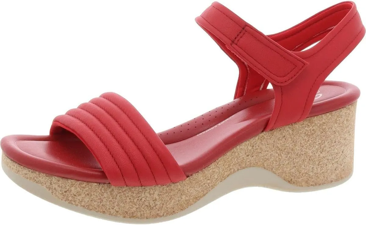 Clarks Womens Chelseah Gem Cork Leather Ankle Strap