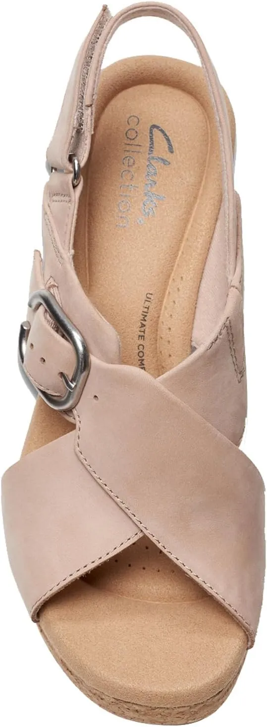 Clarks Womens Cork Slingback Sandals