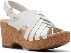 Clarks Womens Giselle Ivy Cork Platforms Slingback Sandals