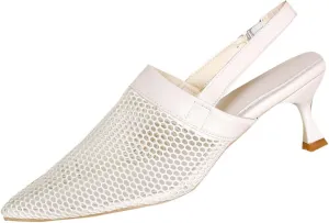 Closed Toe Ankle Strap Heels Women Pumps Pointed Toe Heeled Sandals Hollow Out Breathable Slides Adjustable Buckle