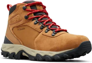 Columbia Men's Newton Ridge Plus II Suede Waterproof, 2024 Elk/Mountain Red, 8.5