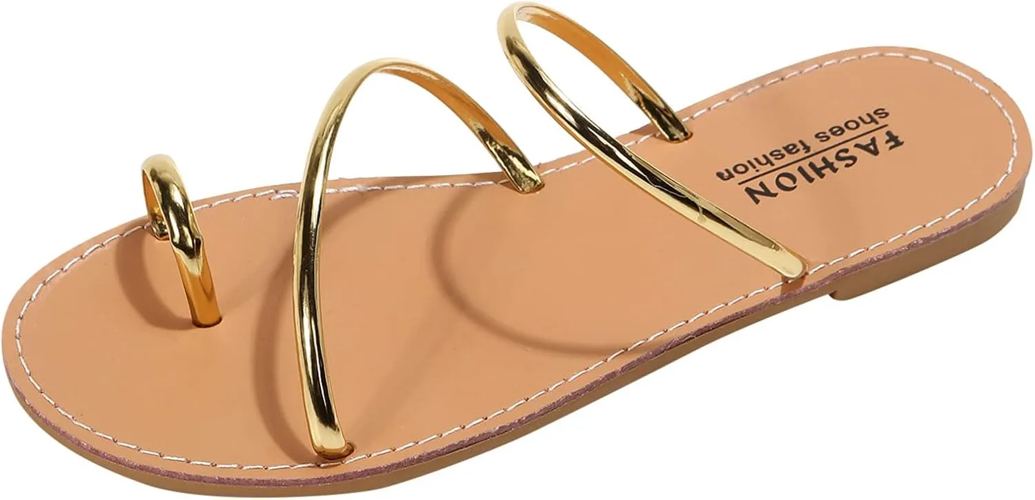 Comfortable Slip on Slide Sandals for Women Minimalist Summer Casual Cool Shoes Outdoor Soft Water Sandals