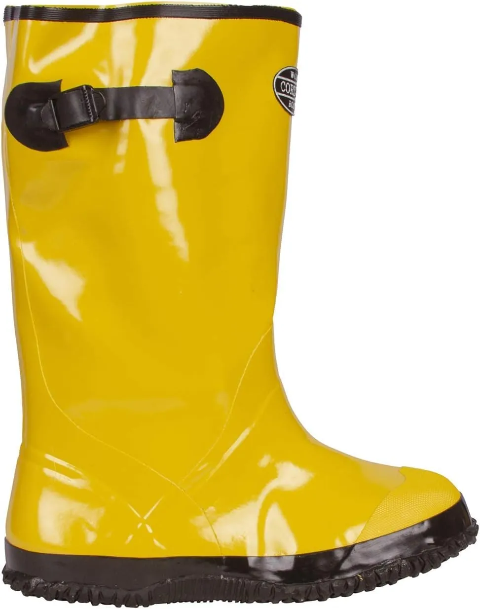 Cordova BYS17 Hi-Vis Cotton-Lined Rubber Slush Boots, 17-Inch Length, Ozone Resistant, Adjustable Top Strap, Size 14
