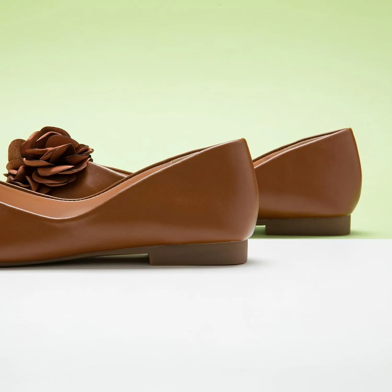 C.Paravano Ballet Flats for Women | Womens Flats Shoes | Square Toe Flats| Women's Flats | Slip On Dress Shoes | Flower Shoes