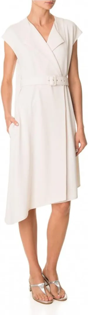 Crepe Trench Dress in Morro Sand
