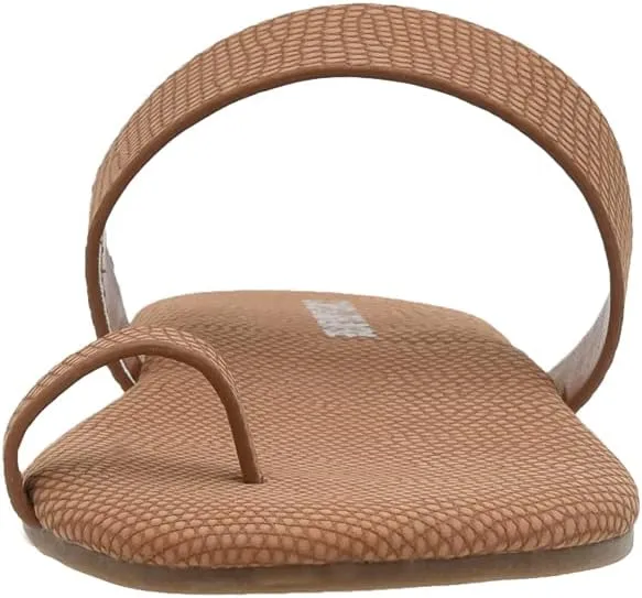 CUSHIONAIRE Women's Carson toe ring slide Sandal with Memory Foam