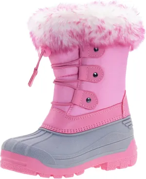 CyKie Girls Winter Snow Boots for Kids Boys Girls Insulated Waterproof Outdoor Shoes