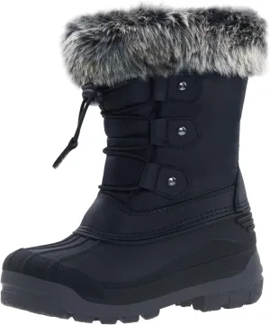 CyKie Girls Winter Snow Boots for Kids Boys Girls Insulated Waterproof Outdoor Shoes