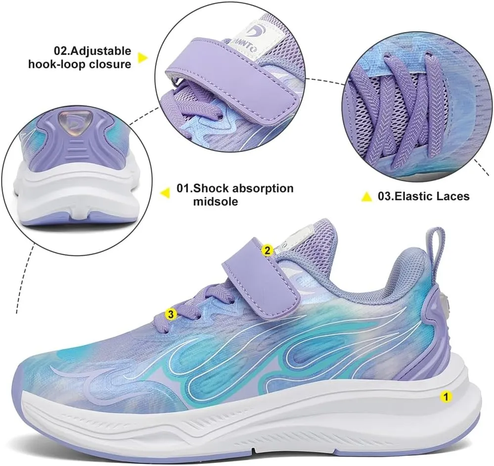 Dannto Boys Girls Sneakers Kids Shoes Lightweight Breathable Athletic Running Tennis Fitness Shoes Little Kid/Big Kid