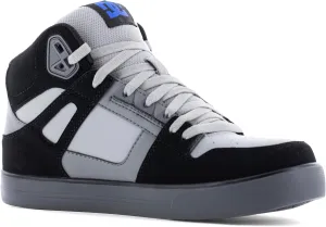 DC Men's Pure Work Black, Gray and Blue Composite Toe Boots Construction Shoe